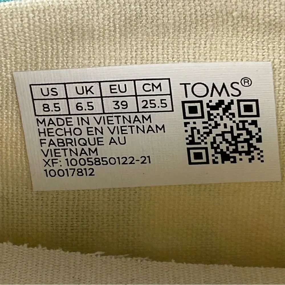 Toms Alpargata Women’s Shoes Fiesta Red Tie‎ Dye Canvas Sneakers Size 8.5